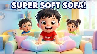 Soft Sofa Song 🛋️✨ | Fun Kids Rhymes with MIKU | Jump, Play & Sleep! 😍 screenshot 3