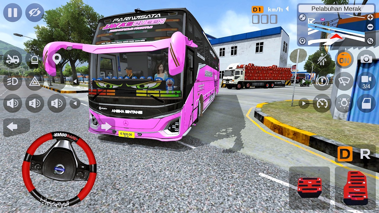 Bus Java's Queen Bus Java's Queen Aneka Bintang Keluar Terminal AKAP Konvoi Bareng Ratu ...