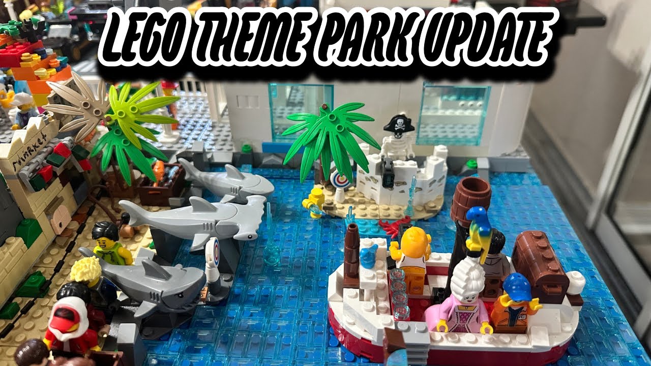 MOC LEGO Theme Park Update 37: Work on Pirates Bay, Sonic Land and Adventure World Hotel! 