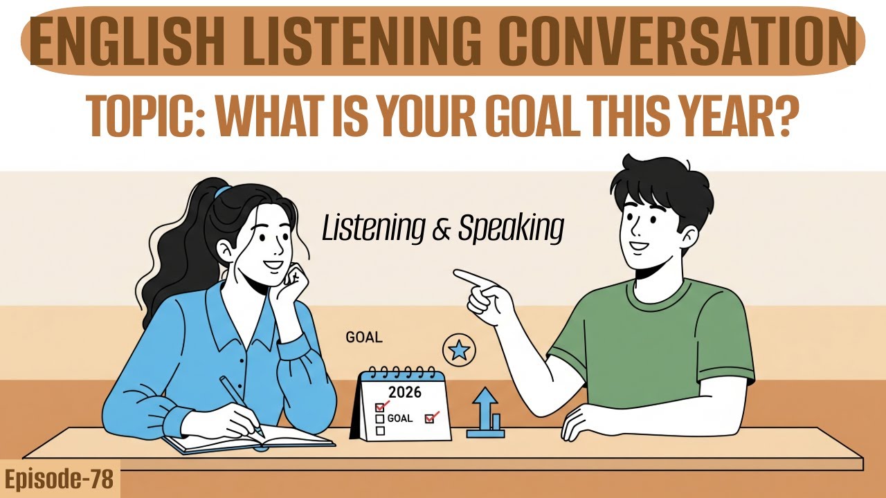 Improve Your English by Talking About Goals | English Listening Conversation | English Podcast