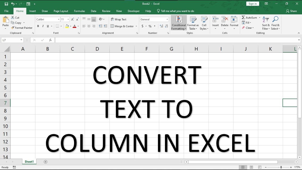 CONVERT TEXT TO CLOUMN IN EXCEL - YouTube