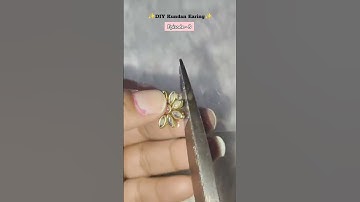 DIY Kundan Earing ✨ Episode -6 #diy #handmadejwelry #earing #khanzahira