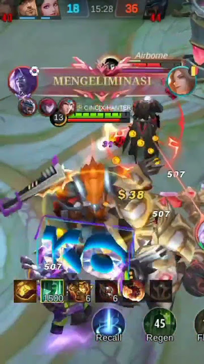 Lampu merah di trobos situ banteng boss #highlights #mobilelegends #minator