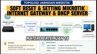 How to Soft Reset MikroTik & Configure Internet Gateway + DHCP Server | Meeting 16 screenshot 4