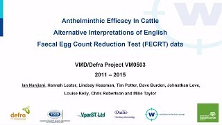 Alternative Interpretations of English Faecal Egg Count Reduction Test (FECRT) Data