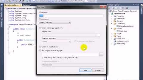 Using foreach loop in Razor View Engine
