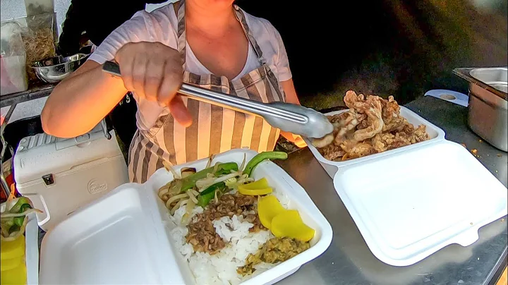 Taiwan Chinese Lunch Box, Fried Pork, Chicken, Oys...