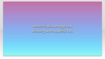 React Native Image Not Working with specific URL