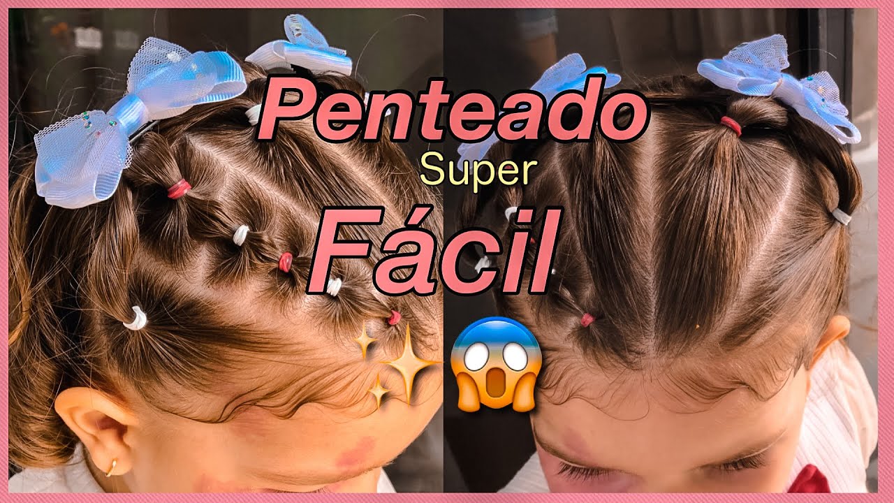 [PASSO A PASSO] penteado infantil simples e fácil / penteado para ir a ...