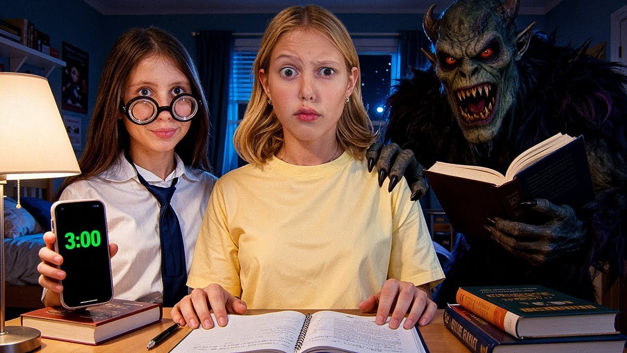 Soha ne csináld meg a házi feladatodat hajnali 3-kor! Amelka barátnője kockás lett! Vicces videók