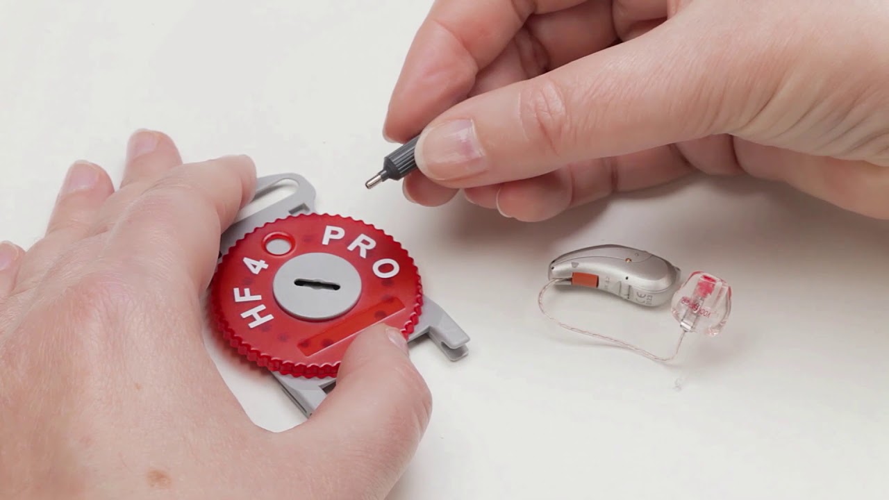 How to exchange HF4 Pro on an RIC hearing aid - YouTube