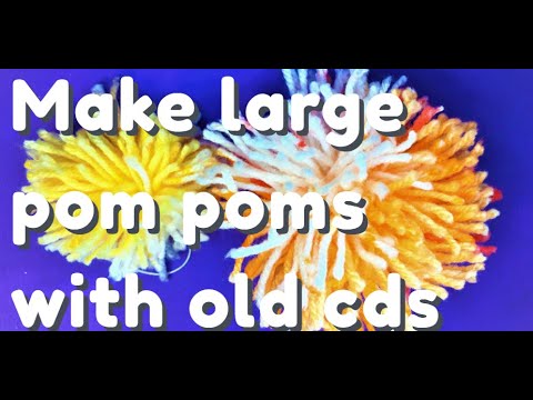 How to make large pom poms with cds! 