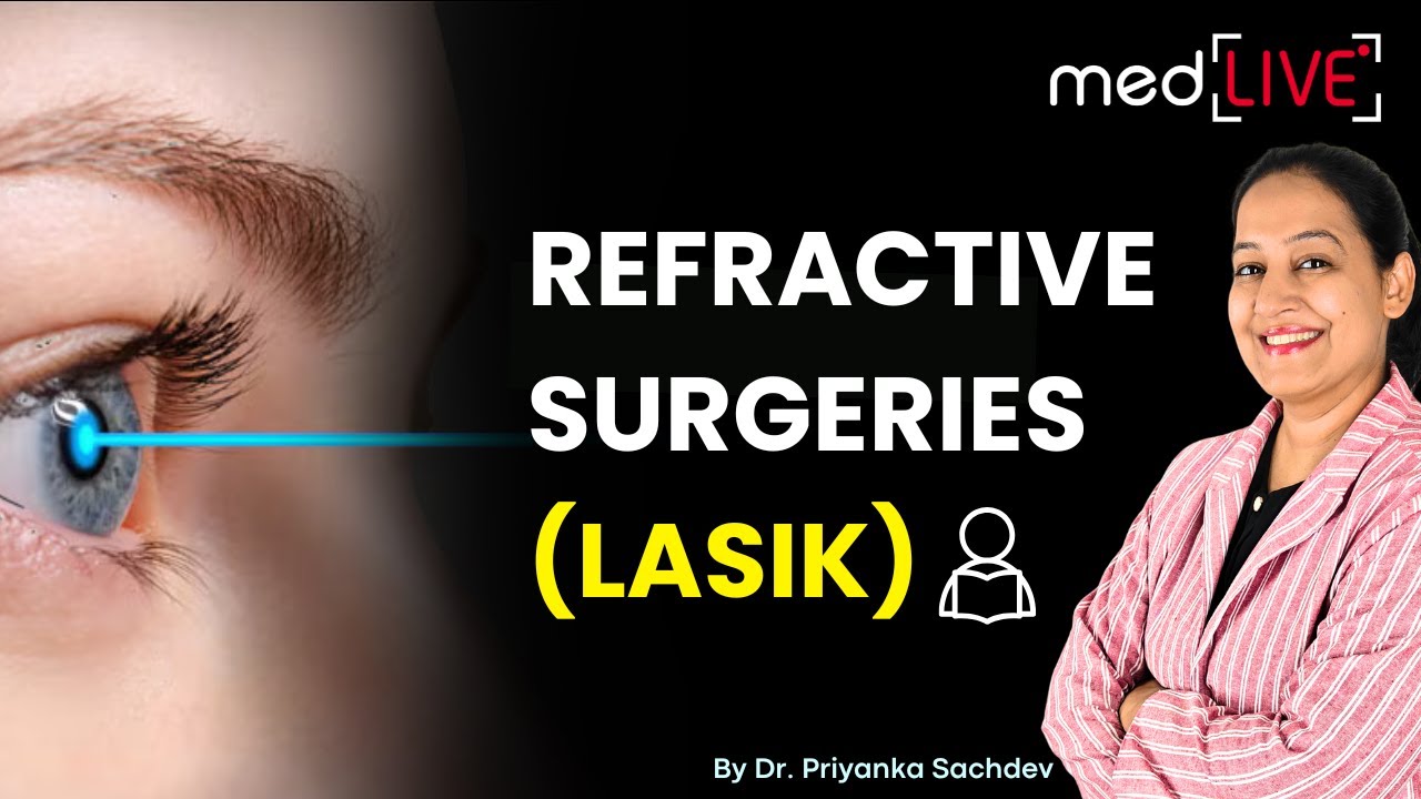 Refractive Surgeries for Myopia: LASIK, PRK, SMILE & Phakic IOLs | Ophthalmology MBBS | MedLive