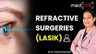 Refractive Surgeries for Myopia: LASIK, PRK, SMILE & Phakic IOLs | Ophthalmology MBBS | MedLive