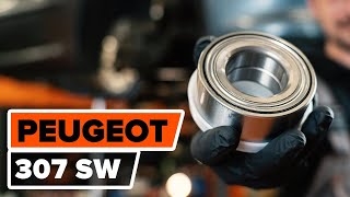 How to change front wheel bearing / front hub bearing on PEUGEOT 307 [TUTORIAL AUTODOC]