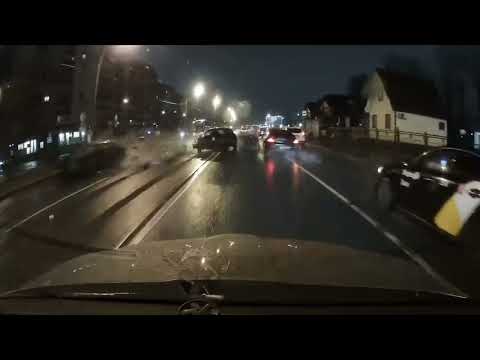 Driver Swerves Suddenly Causing Major Accident
