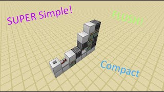 EASY SIMPLE Vertical TRIPLE Piston Extender | Flush & Compact | Minecraft tutorial