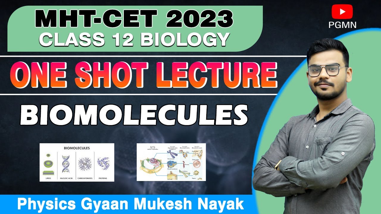 Biomolecules One Shot Lecture MHTCET 2023 BIOLOGY YouTube