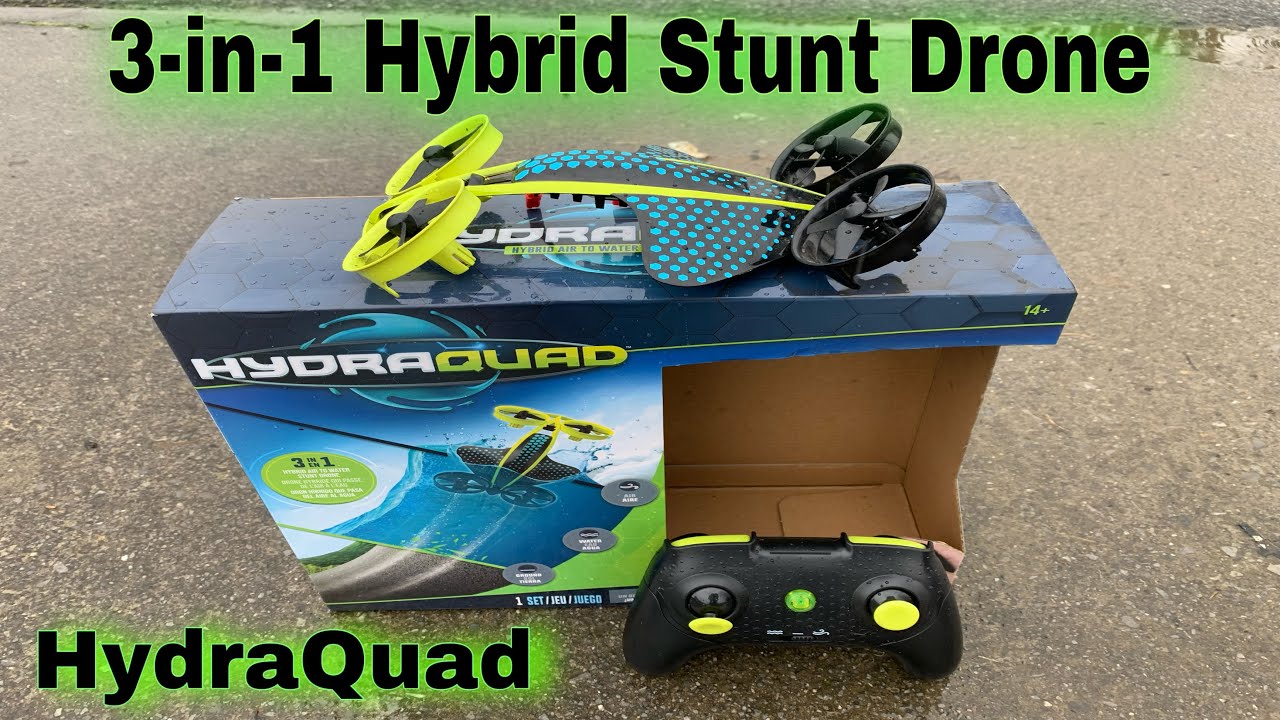 Hydra Quad 3-in-1 Hybrid Air To Water Stunt Drone - YouTube