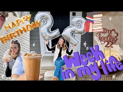 busy week in my life vlog 📹🎊🕯️: 22nd birthday, getting out of my reading slump, gym, etc!