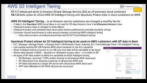 IBM Spectrum Protect 8.1.8 AWS Intelligent Tiering - Demo