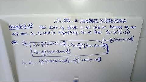 10th maths |Numbers and sequences |Example :2.39