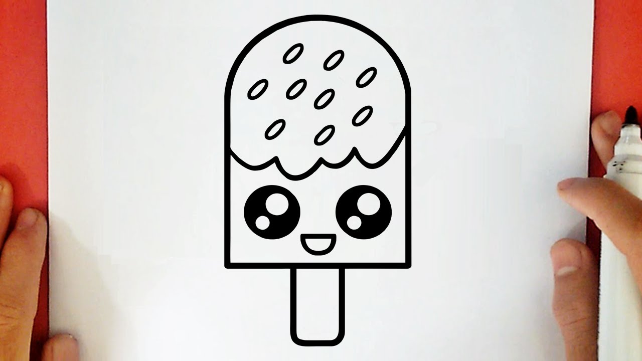 HOW TO DRAW ICE CREAM kawaii, como desenhar um sorvete, como dibujar un  Helado, dessiner une glace 