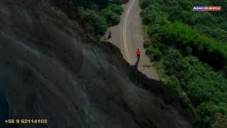 2 Derrumbe Camino Viejo Boca Budi Puerto Saavedra Turismo Araucanía Chile Vista Aérea Drone Temuco