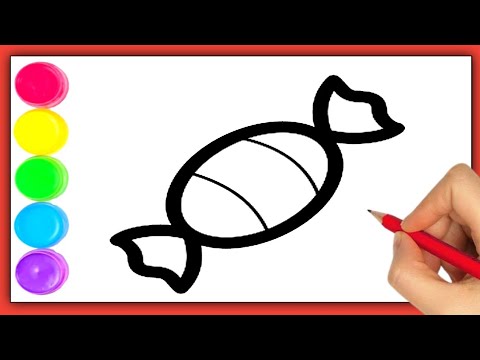 How to draw Toffee || Chocolate drawing easy step by step for beginners ...