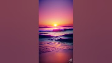 sunset on a beach with purple sand video animation ai video editing Artificial intelligence  ai art