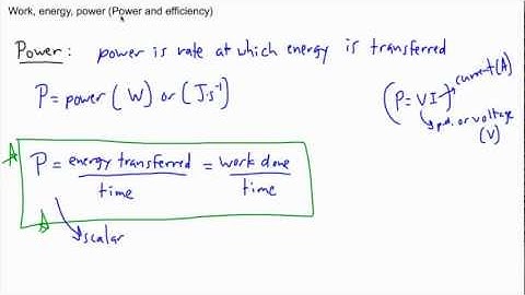 Work, Energy, Power - power and efficiency (2/2) - (IB Physics, AP, GCSE, A level)