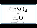 Cobalt(II) Sulfate and Water Concepts