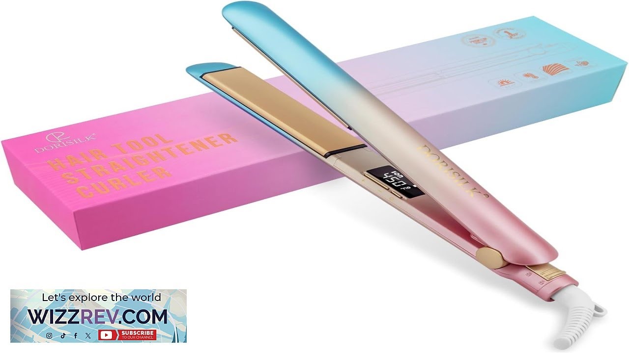 DORISILK Colorful Flat Iron 450 Degrees Ceramic Hair Straightener and Curler 2 Review