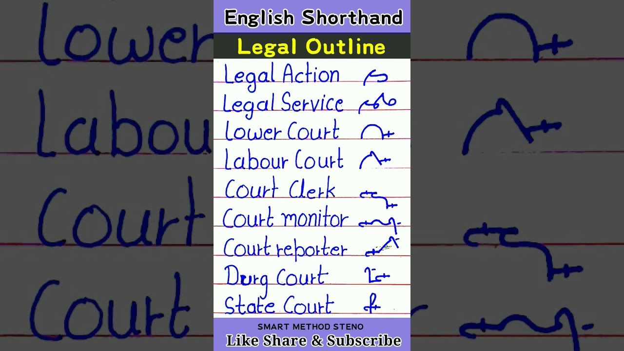 English Shorthand Dictation Legal Outline #2