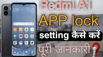 Redmi A1 APP lock setting kaise kare|| redmi A1 me app lock kaise lagaye