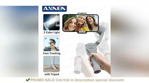 AXNEN HQ6 3-Axis Gimbal Handheld Stabilizer for Cellphone, with Fill Light, Face Tracking, for iPhon