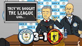 🔵3-1! Man City vs Man Utd!🔴 They've bought the league! (Song Parody Goals Highlights)