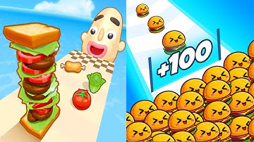 Who Wins: Sandwich Runner Vs Food Run - All Levels SpeedRun Gameplay Walkthrough (Android iOS)