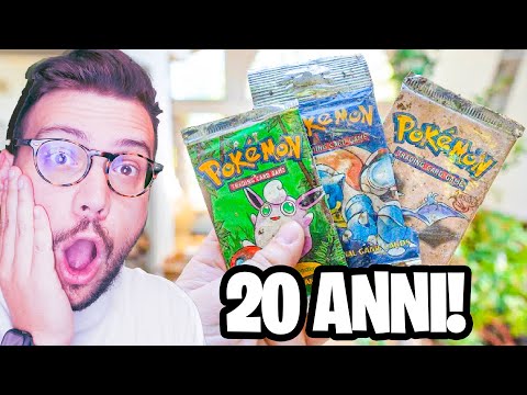 HA TROVATO UN PACCHETTO DI 20 ANNI FA DI CARTE POKEMON! REACTION