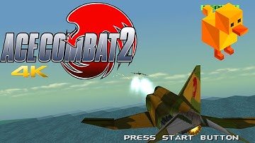 DuckStation 0.1-2956 | Ace Combat 2 4K UHD | PS1 Emulator Gameplay