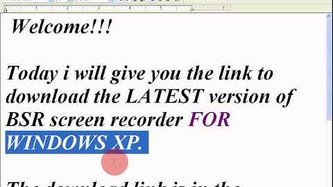 BSR screen recorder for XP WITH SERIAL KEY