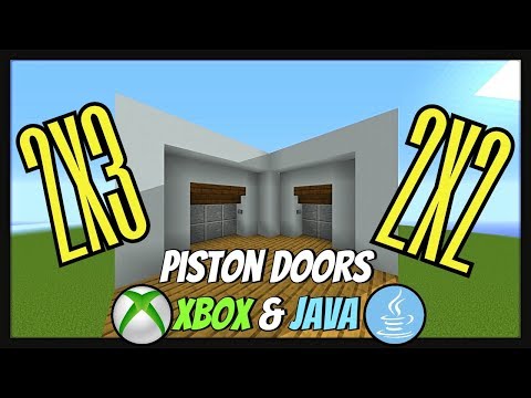 Minecraft Tutorial : 2x2 & 2x3 Wide Piston Door "Java, Xbox & Playstation"