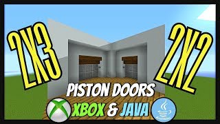Minecraft Tutorial : 2x2 & 2x3 Wide Piston Door 