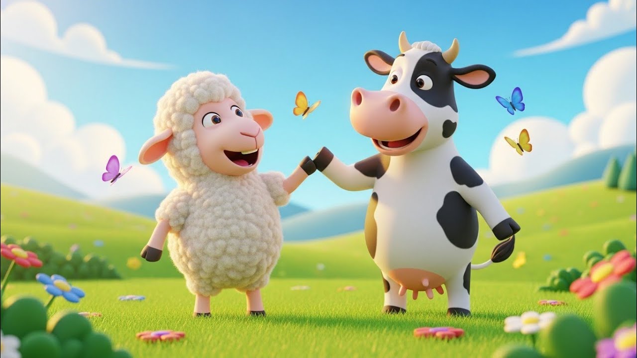 Black Sheep Aur Little Cow Ki Jungle Adventure Story | Kids Fun Urdu