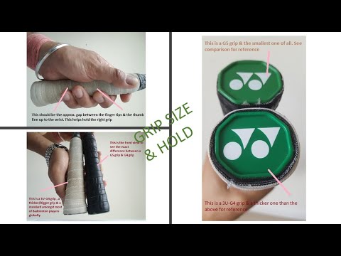 Badminton Racket Grip size & weight | combination | what do you mean by U & G