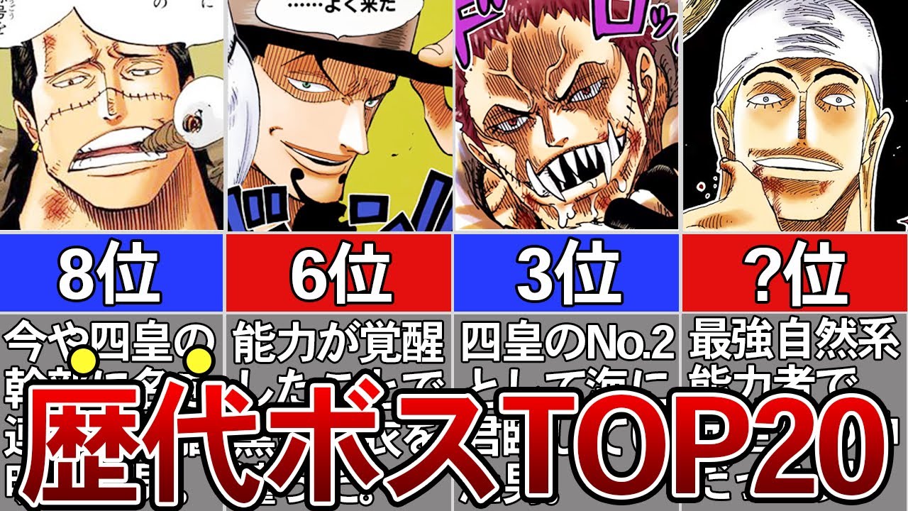 【ONEPIECE】歴代ボス最強ランキングTOP20※ネタバレ注意
