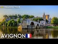 Avignon walking tour in 4K with animated map.