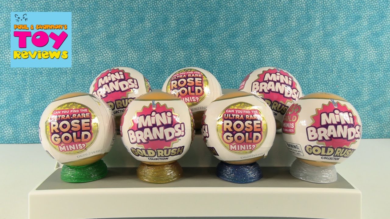 Zuru BNIB IN HAND Gold Rush Collection 12 PACK Mini Brands 5 Surprise 