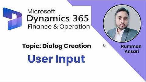 How to Take User input X++ Programing Language - D365 F&O