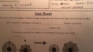 18.2a IONIC BONDS Notes part a